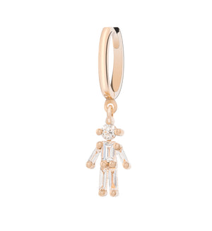 Ouvrir l&#39;image dans le diaporama, Boucle d’oreille Mini Créole or 18K et diamants
