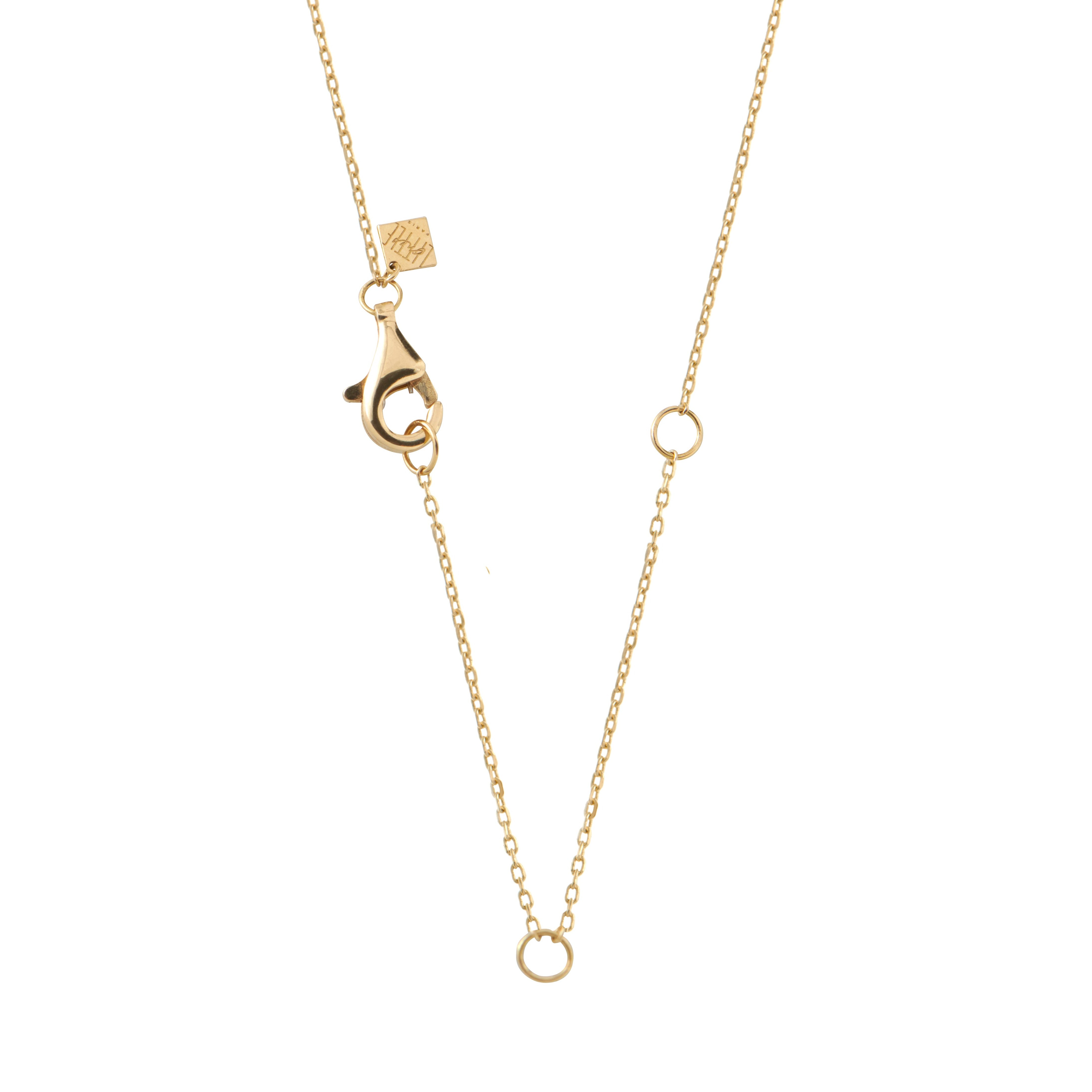Diamonds and 18Kt yellow / rose / white gold boy pendant necklace