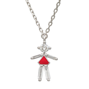 Ouvrir l&#39;image dans le diaporama, Little Ones Silver : Pendentif en diamants, argent et émail de couleur
