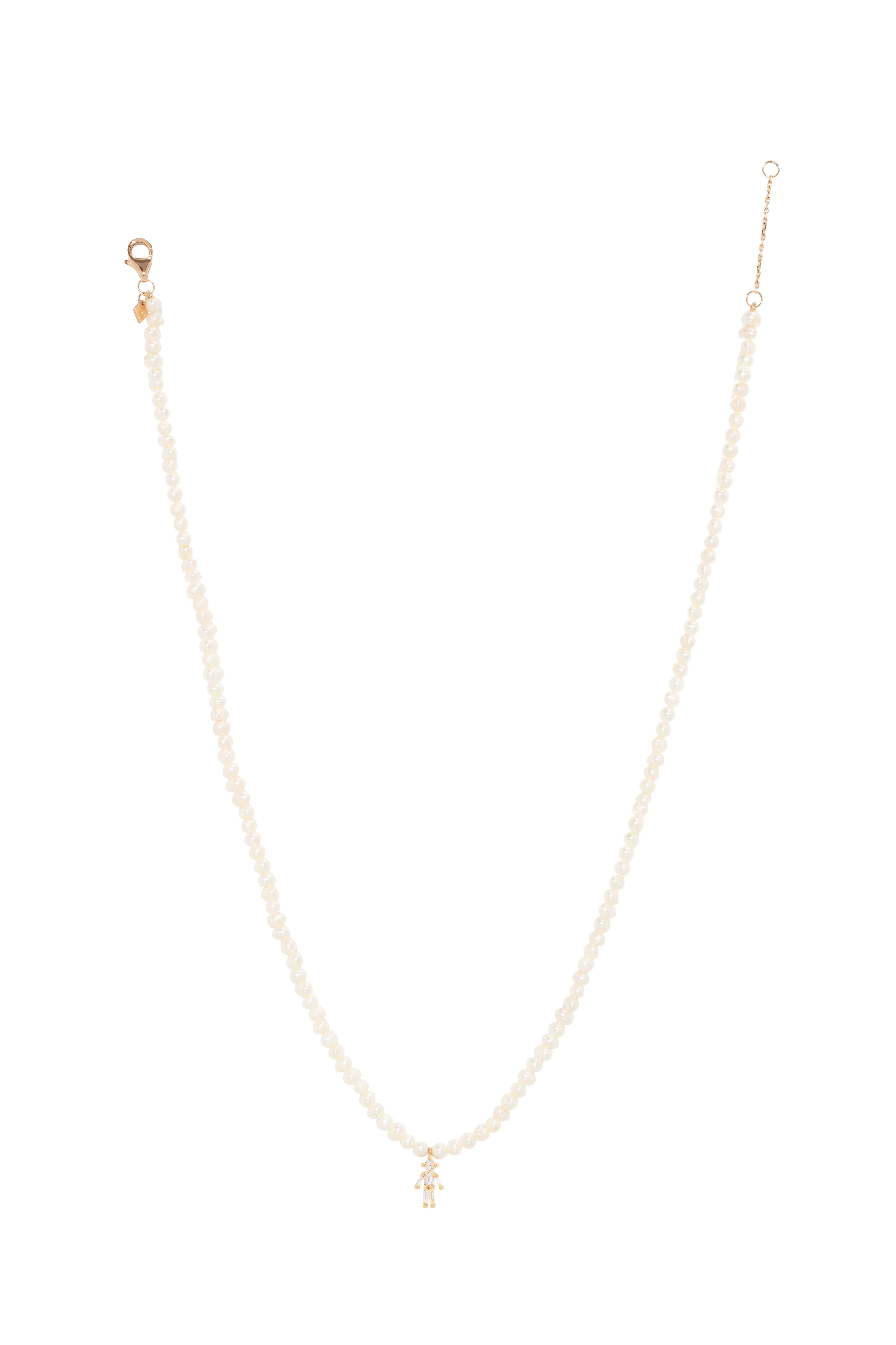 Diamonds and 18Kt yellow / rose / white gold simple girl rainbow necklace